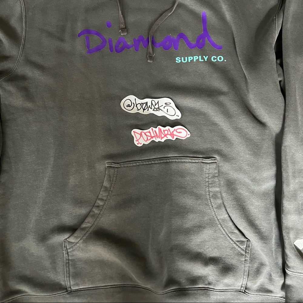 Diamond Supply Co. XL pullover hoodie Gray new